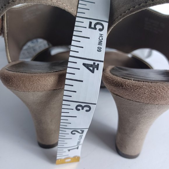 Women's Aerosols Chunky Strappy Comfort Peep Toe Sling Back Heel Shoes Size 8 - Picture 6 of 8